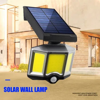 

66LED/66COB Solar Light Outdoor Solar Lamp PIR Motion Sensor Wall Light Waterproof Solar Powered Sunlight for Garden Decoration