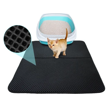 

Pet Cat Litter Mat EVA Double-Layer Cat Litter Trapper Mats with Waterproof Bottom Non-slip Pet Litter Cat Mat Layer kattenmand