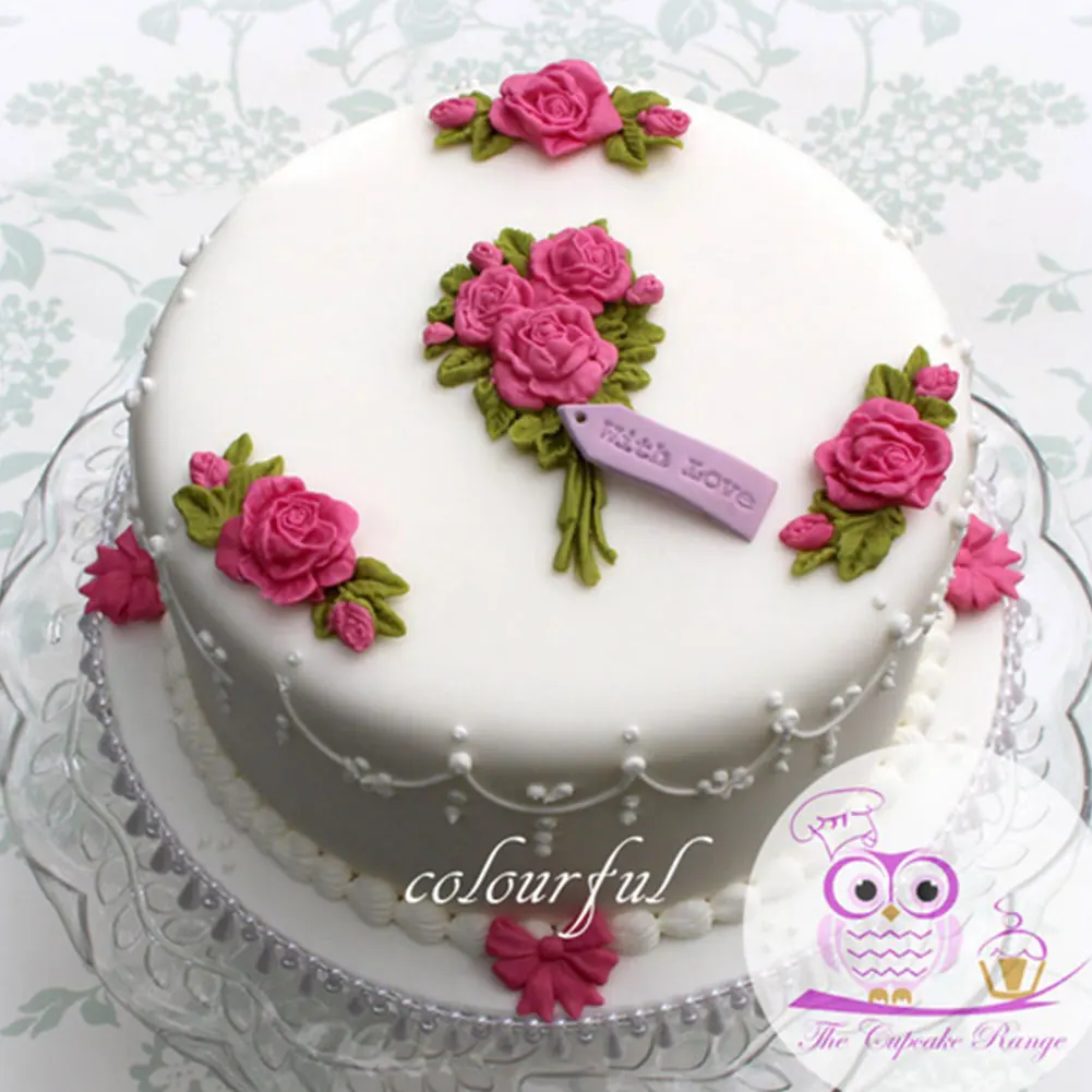 Форма розы DIY торт Sugarcraft Embosser домашняя кухня плесень производитель ремесло инструмент
