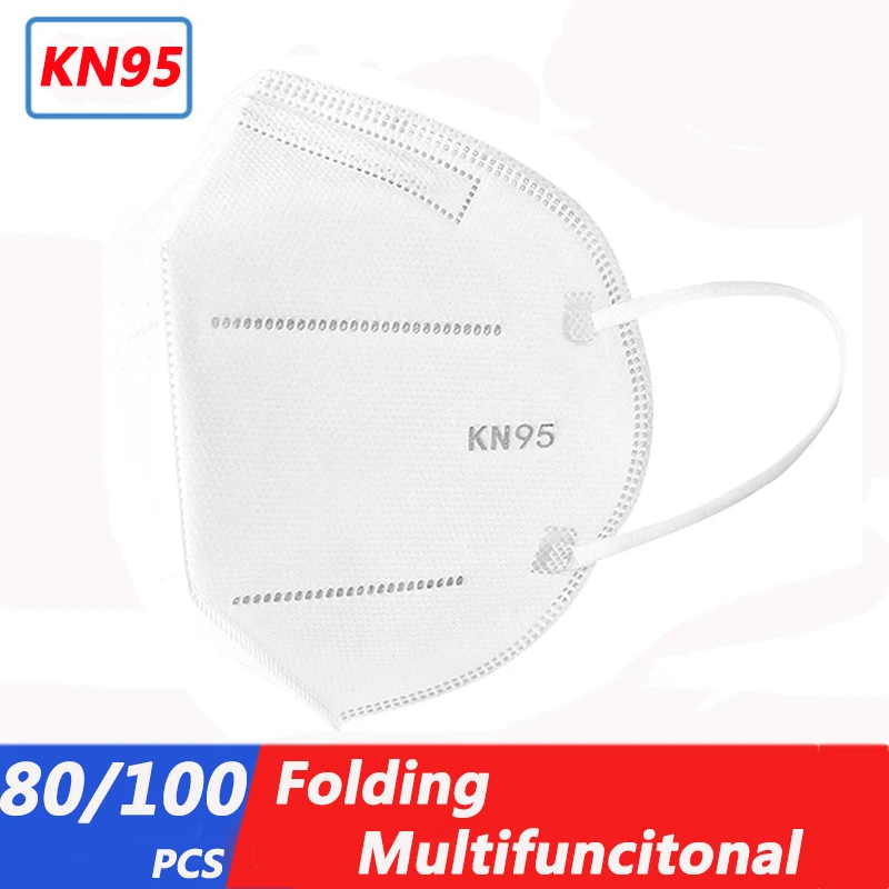 

80/100pcs KN95 Disposable Mask Mouth Face Mask 95% Filtration Dust Anti Infection KN95 Masks 3 Filter Against Mouth Covers
