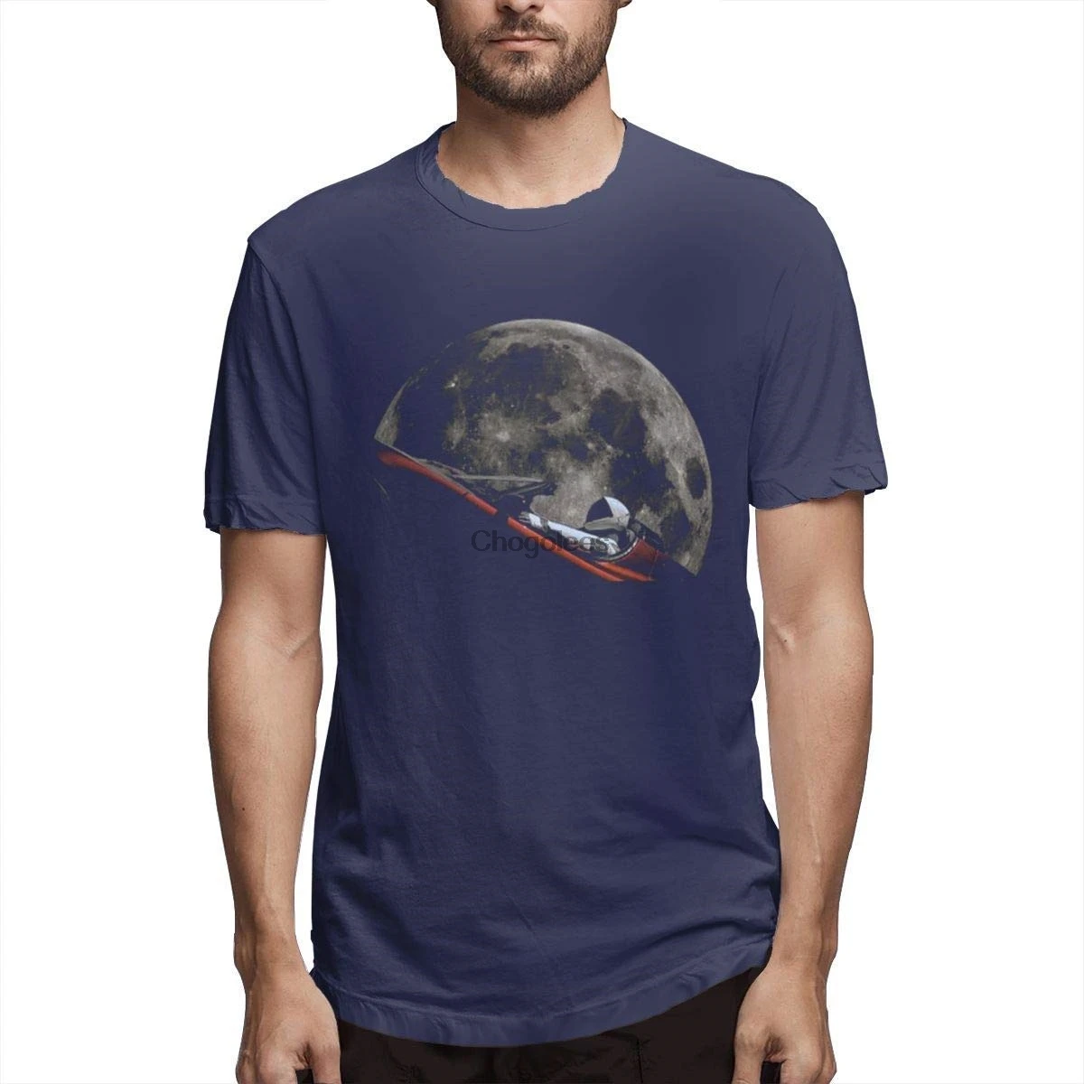 Mens Spacex Starman in Orbit Around The Moon District Shirt | Мужская одежда
