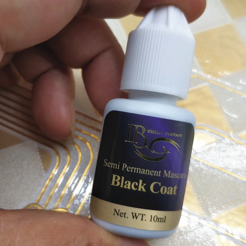 Полуперманентная тушь для ресниц IB Ibeauty Black Coat наращивания Корейская