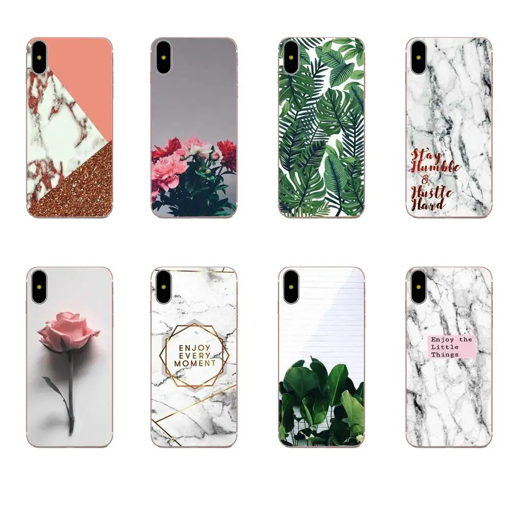 Marble And Flowers Floral For Xiaomi Redmi Mi 4 7A 9T K20 CC9 CC9e Note 7 8 9 Y3 SE Pro Prime Go Play Soft Cool Best Cover Case | Мобильные