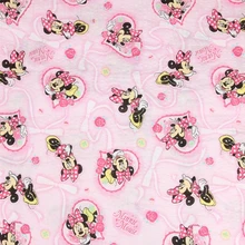 140*50 см Розовый Минни хлопок ткань ребенок день рождения обои/Diy ручной работы ремесло постельные принадлежности домашний кошелек из ткани одеяло