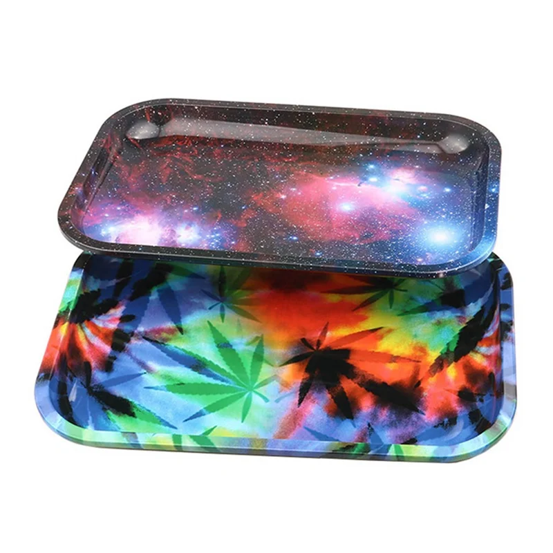 1 PC Lengt 28.8 CM*Width18.8 CM Metal Tobacco Tray Herb Spice Rolling Trays DIY Smoking Accessories,Storage Tray