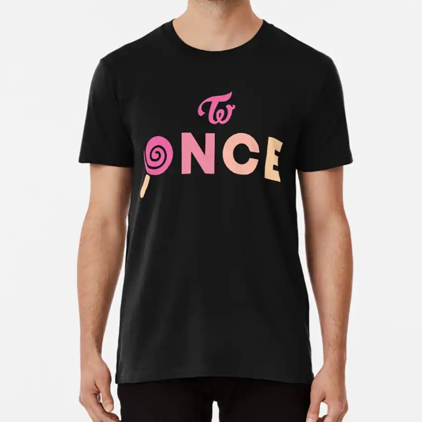 Once Twice T Shirt Twice Kpop Twice Tt Twice Cheers Up Hallyu Twicecoaster Korean Sana Mina Chaeyoung T Shirts Aliexpress