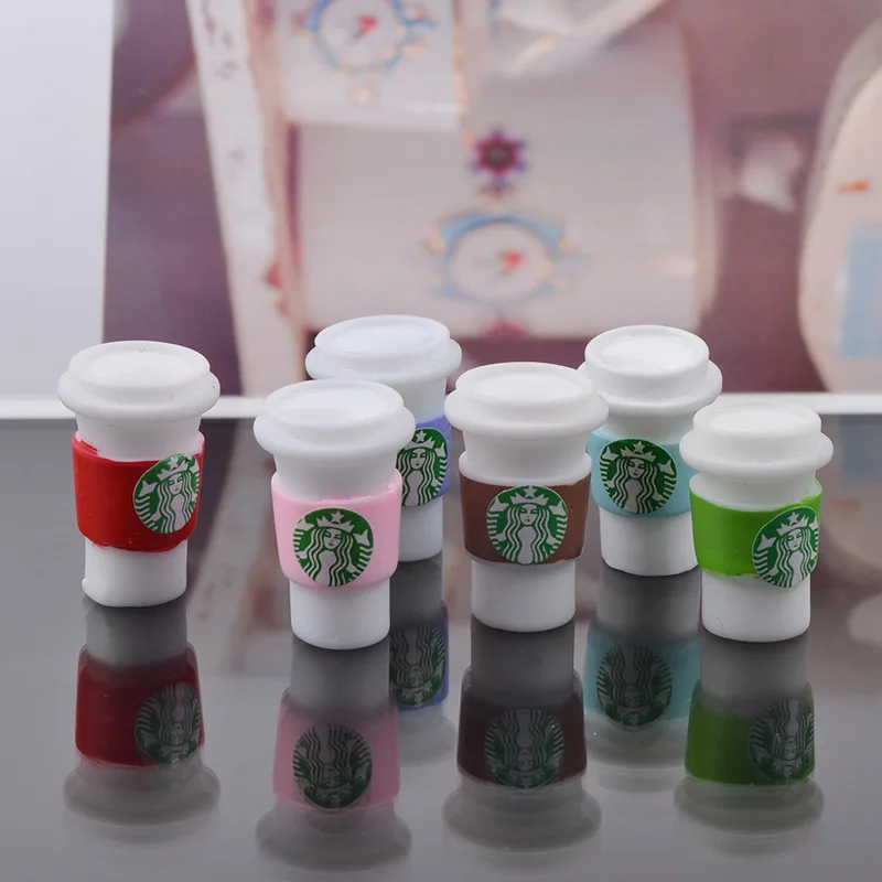 1 шт. слайм амулеты 3D кофейная чашка клейкие аксессуары бусины делая поставки с сумкой для рукоделия скрапбуки