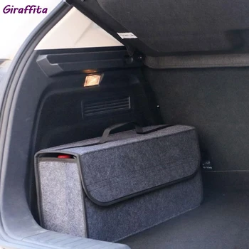

Car Trunk Organizer Car Storage Bag Cargo Container Box Fireproof Stowing Tidying Holder Multi-Pocket Car Styling 50*17*24cm
