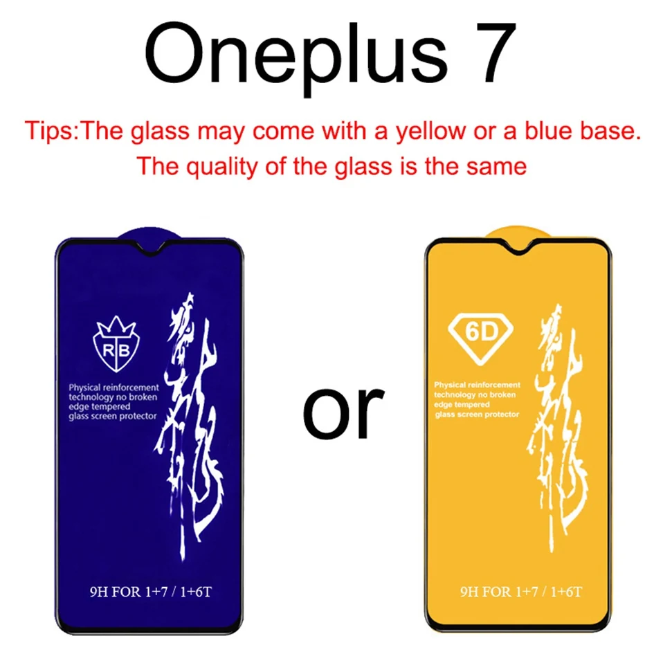 6D закаленное стекло для One Plus Oneplus 7t 7 Pro 6T 6 5T Чехол протектор экрана Oneplus7 пленка стекло для Oneplus 7t 7 Pro 5T 5 6T 6 - Цвет: for Oneplus 7