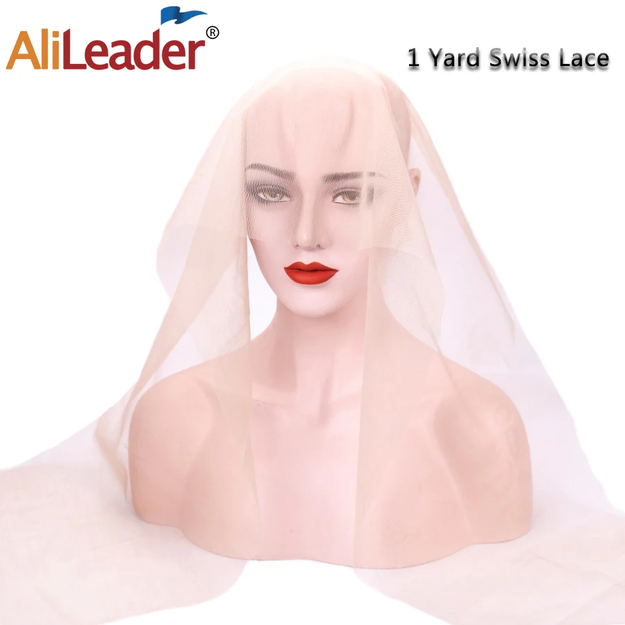 

Alileader 1 Yard Swiss Lace For Wig Making 4*4 13*4 Weaving Wigs Lace Front Hair Net Toupee Frontal Closure Net For Making Wigs