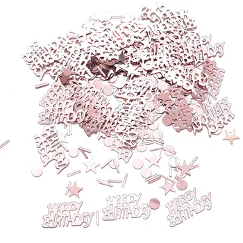 

ROSE GOLD HAPPY BIRTHDAY TABLE CONFETTI - DITSY FLORAL Birthday Party Tableware X8.9