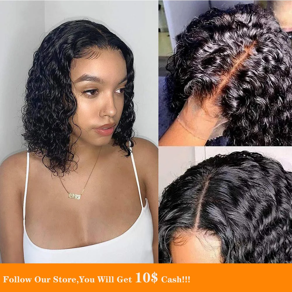 

Jet Black 360 Lace Frontal Human Hair Wigs Glueless Short Bob Ponytail Transparent Gop Chang Band Indian Hair Lace Wig For Women