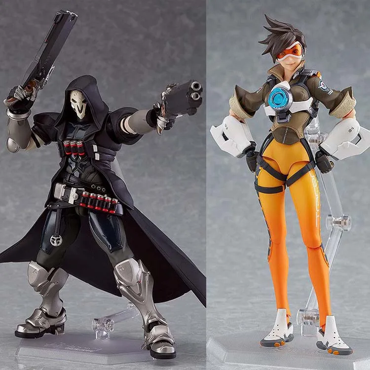 В наличии 15 см Overwatcher Figma393 # Grim Reaper Figma 352 Tracer ПВХ фигурка подвижная коллекционная