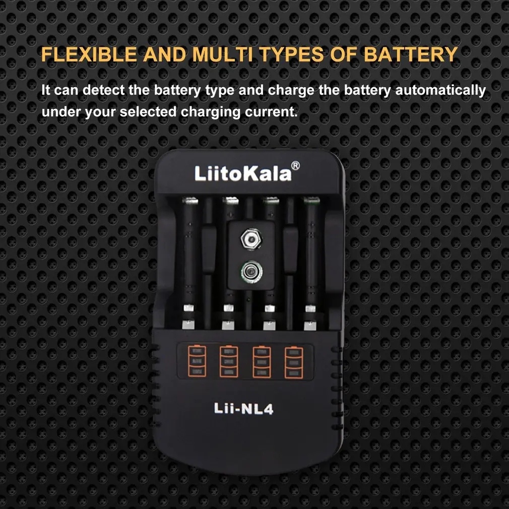 Lii-NL4 18650 зарядное устройство 26650 16340 14500 4 слота NiMH литий-ионная батарея умное Универсальное зарядное устройство