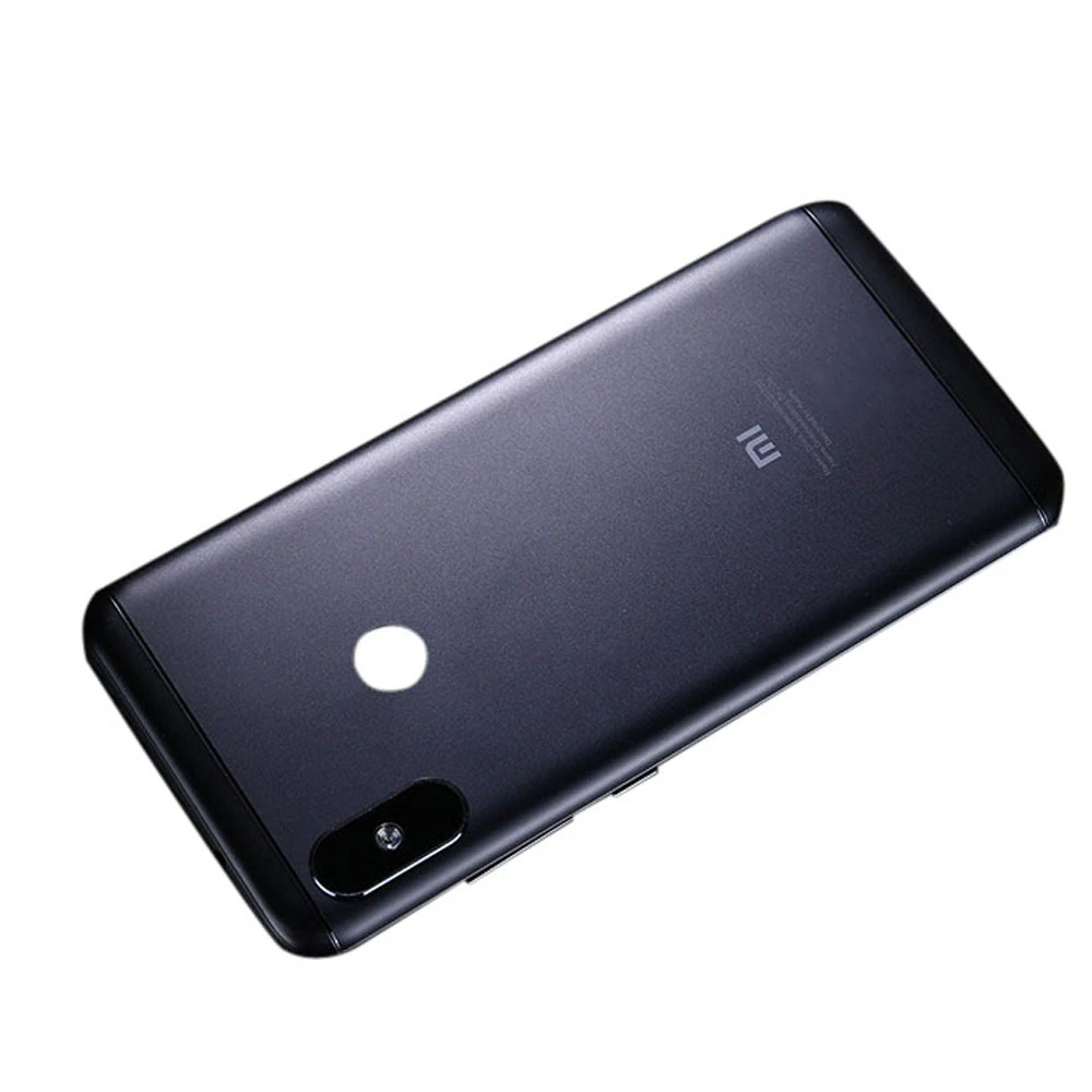 Для Xiaomi mi A2 Lite/Red mi 6 Pro задняя крышка батарейного отсека задняя крышка корпус металлическая дверная камера Стекло объектив Ремонт запасных частей - Цвет: Black