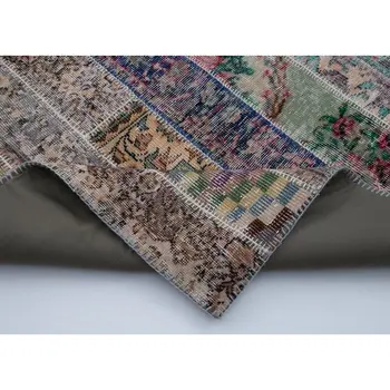 

202x303 Cm Multicolor Handmade Modern Patchwork Rug-7x10 Ft