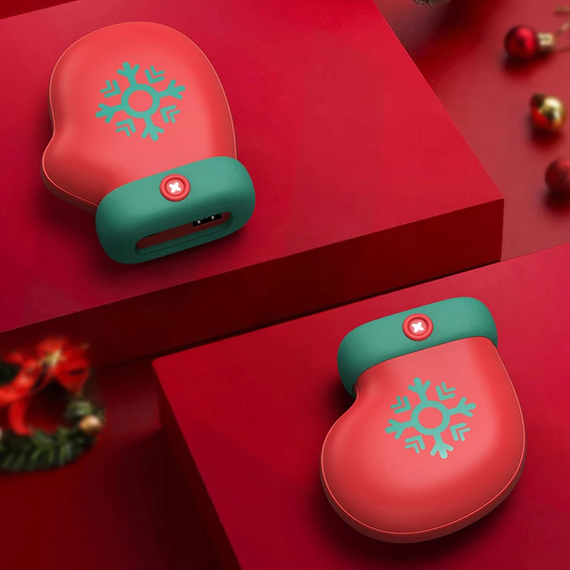 Рождественские Мини-электрические грелки для рук, перезаряжаемый карманный обогреватель с подогревом, используется для мобильного питания, дома, путешествий