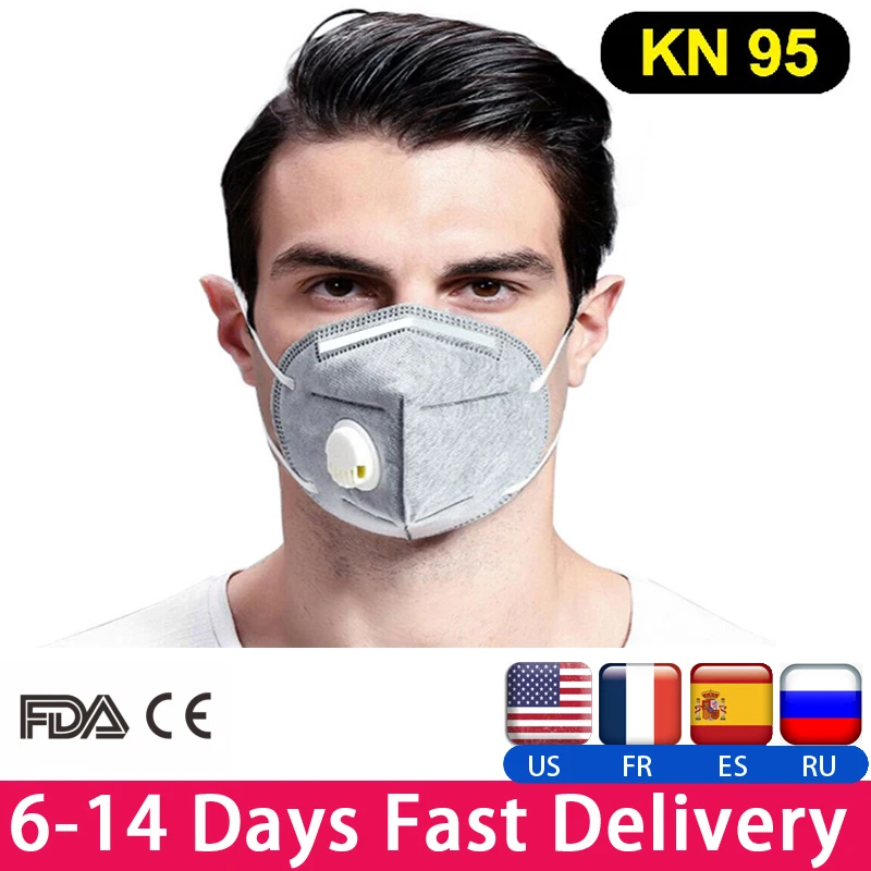 

1pcs/2 pcs/ 5pcs Reusable KN95 masks Activated carbon inner layer anti-pollution KN95 masks KN95 dust and anti-fog masks
