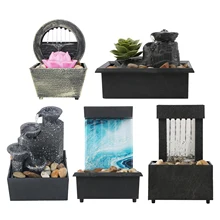 Fonte interior cachoeira cena mesa feng shui meditação cachoeira fonte mesa cachoeiras mini pequena casa