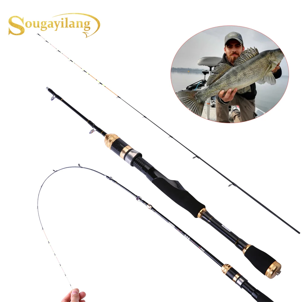 

Sougayilang 120cm Super Light Raft Fishing Rod 2 Section Portable Carbon Fiber Reinforce Boat Rod 180g Fishing Tackle