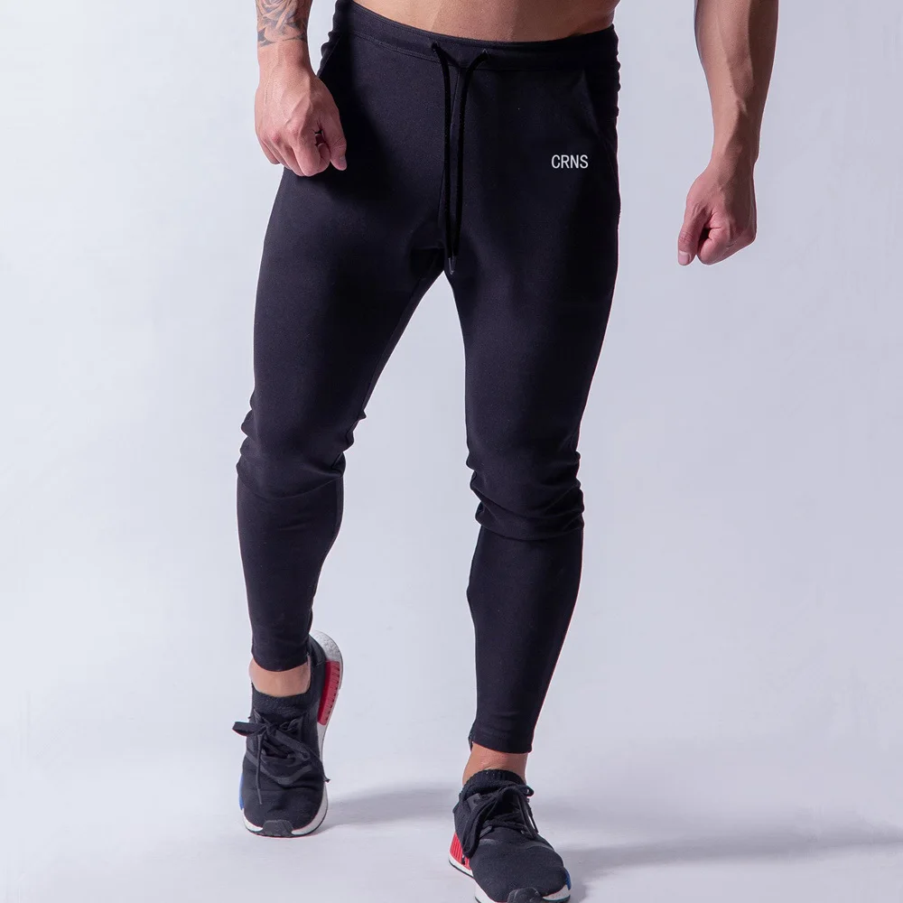 Новая толстовка с капюшоном, комплект со штанами, повседневный спортивный костюм для мужчин, спортивный костюм для бега, спортивные штаны, осенние мужские хлопковые Брендовые спортивные брюки - Цвет: Black (Pants)