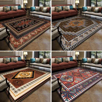 

Persian ethnic style printed Home carpets for Living room Bedroom Area Rug Crystal velvet Thicken Antiskid Soft Floor Mat/Carpet