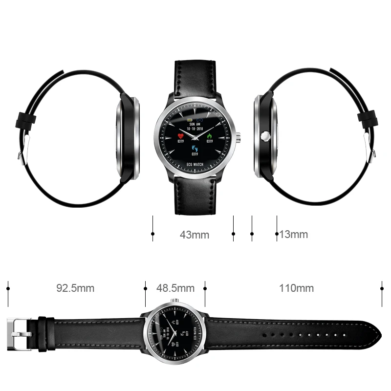 Умные часы ECG PPG Smartwatch С электрокардиографом Ecg дисплей пульсометр кровяное давление Спорт Смарт Браслет часы