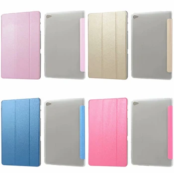 

High Quality Leather Smart Sleep Wake Funda Trifold Stand Solid Color Cover for Huawei T5 10.1 T3 8.0 T3 7.0 Inch Tablet