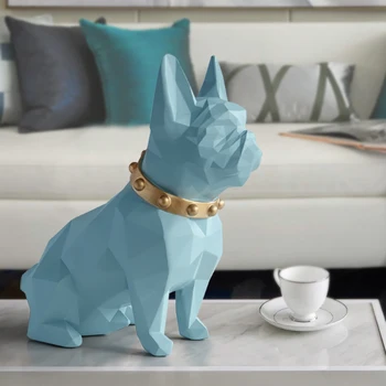 

Dog Statue Home Decor Crafts Animal Resin Sculpture Modern Art for Home Ornaments Decoration Accessories Figurine Garden Decor