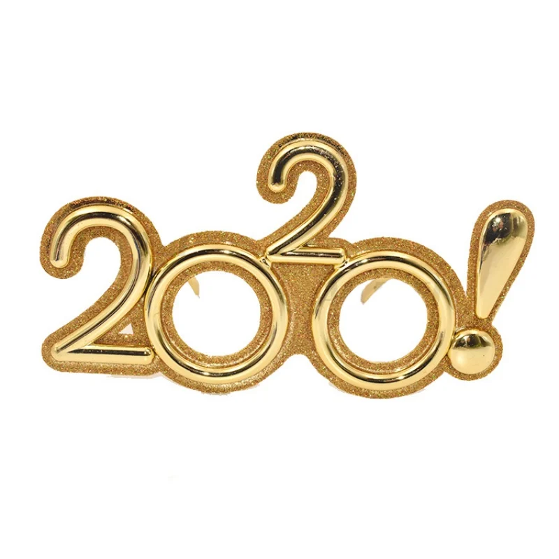 2020 New Year Glasses Frame Funny Flash Glasses New Year\'s Eve Party Glasses Celebration New Year Eyewear Frames  Glasses