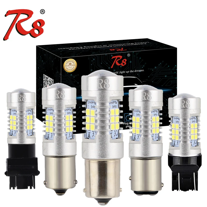 

2PCS 1156 1157 7443 P21/5W 3157 Car LED Signal Bulbs 2835 21SMD 7440 PY21W Auto DRL Turn Stop Back Up Light Red White Amber 12V