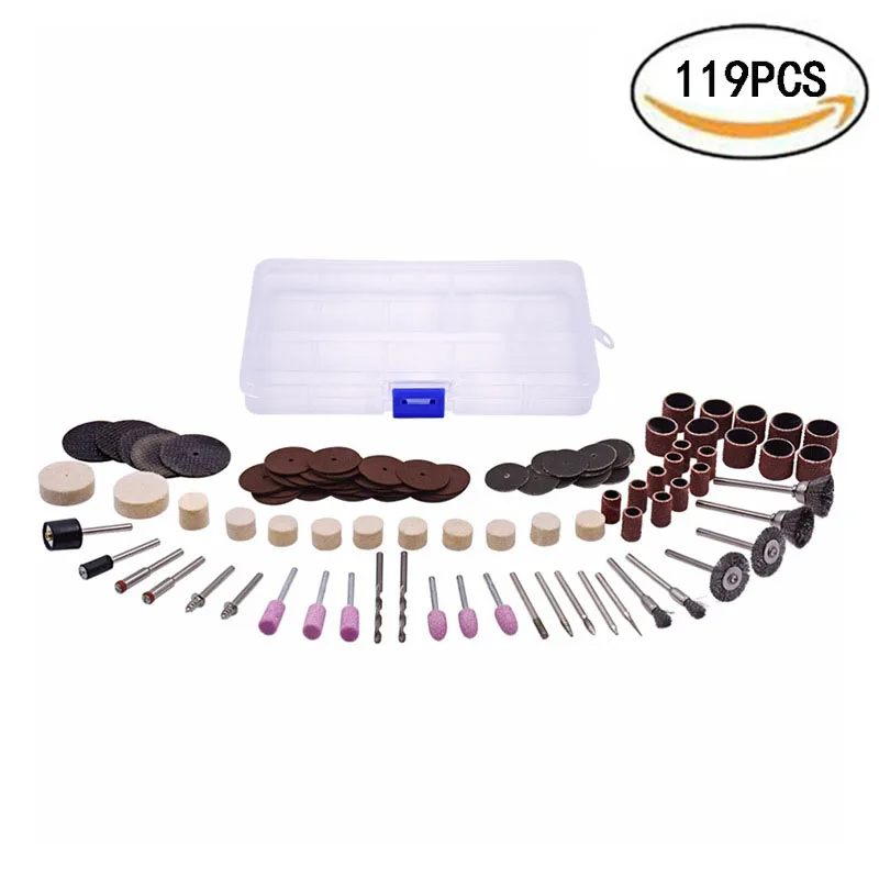 

YEODA 119pcs Abrasive Tools For Dremel Rotary Tool Accessory Set Fits For Dremel Drill Grinding Polishing Tools Accessories