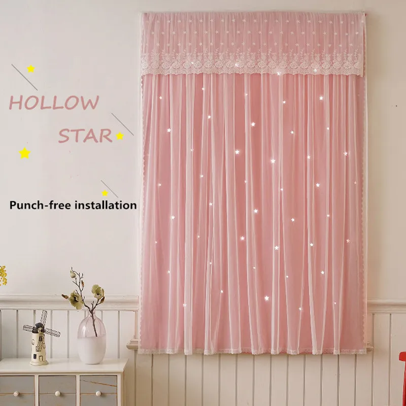 

Velcro Strips Curtain Non Punching Installation Self-adhesive Curtains Small Window Curtains Easy Install Portable Curtains