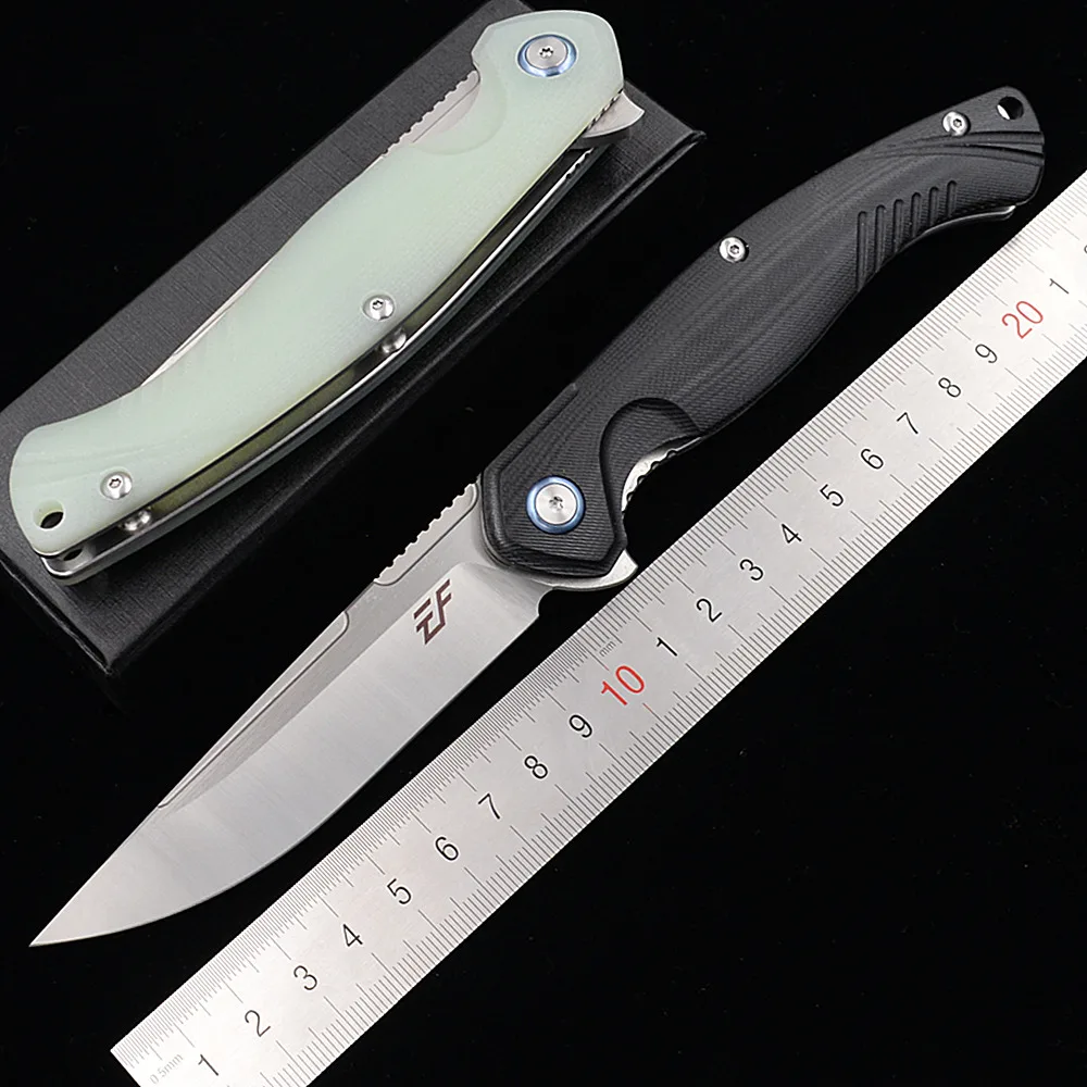 

Eafengrow Made TopQ Real D2 steel ball bearing flipper Folding G10 Camp Hunting Kitchen Survival Outdoor EDC Tool Utility Knife