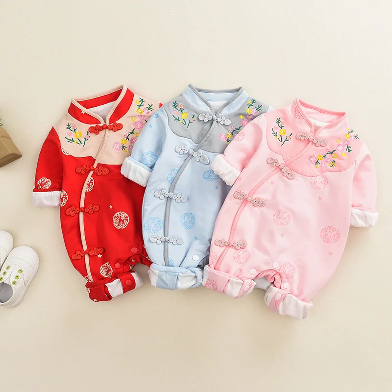 Одежда для новорожденных, детский комбинезон в китайском стиле, детские комбинезоны унисекс, комплект одежды, комбинезон, Одежда для новорожденных