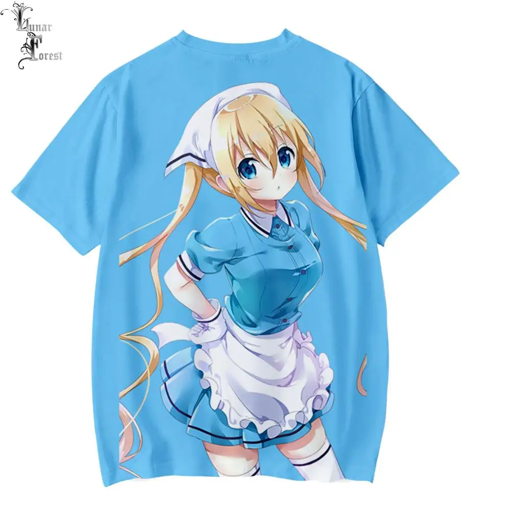 Blend S 3D Printing T-shirt Summer Fashion Round Neck Short Sleeve Popular Japanese Anime Streetwear Plus Size