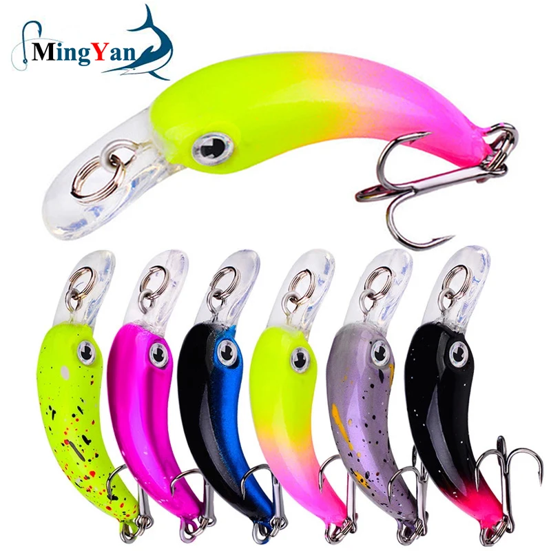 

1pcs 1.5g/4.1cm Fishing Lure Trout Mini Crankbait Wobbler Fishing Tackle Freshwater Minnow Crank Artificial Hard Bait