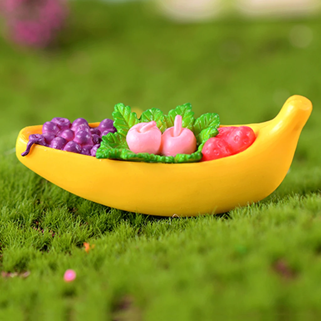 Resin Mini Miniature Decoration House Fairy Garden Micro Landscape Home Garden Decor Plant Pots Bonsai Ornament Window Display