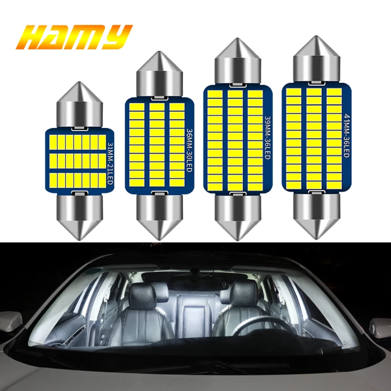 1x Автомобильная фонарь C5W C10W Festoon 31 мм 36 39 41 светодиодсветильник лампа Canbus без