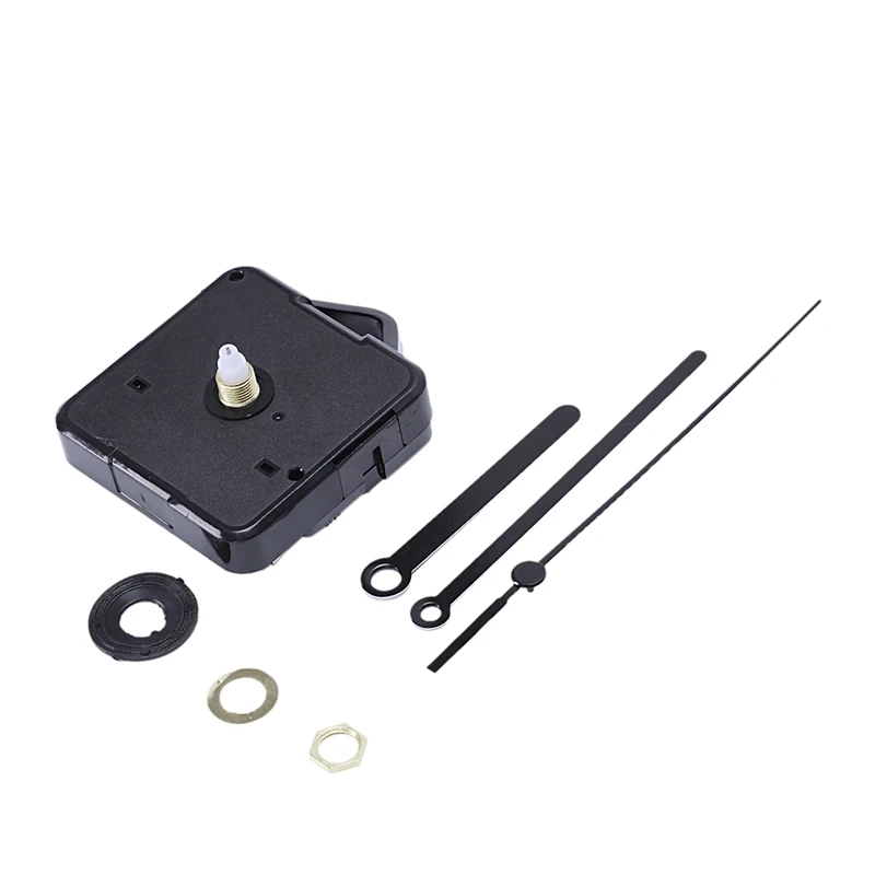 2 Pack Replacement Wall Clock Hands Diy Repair Parts Pendulum Movement Mechanism Quartz Clock Motor with Hands Fittings Kit(Bla