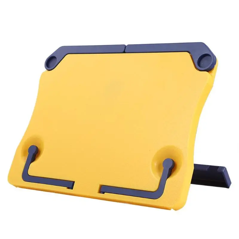 Yellow book holder Портативная подставка для книг, подставка для книг, полка для книг, полка для рецептов, складной держатель, органайзер для музыкального счета, рецепт, планшет - Цвет: Yellow book holder
