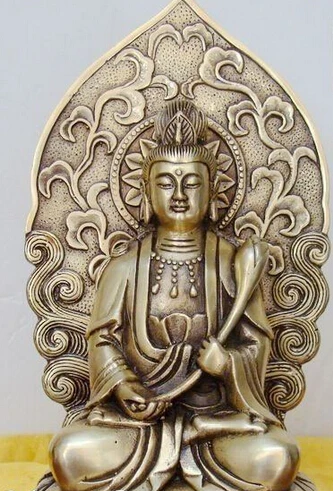 Shakyamani Guanyin Mahasthamaprapta Бронзовая статуэтка Будды@ 20 см