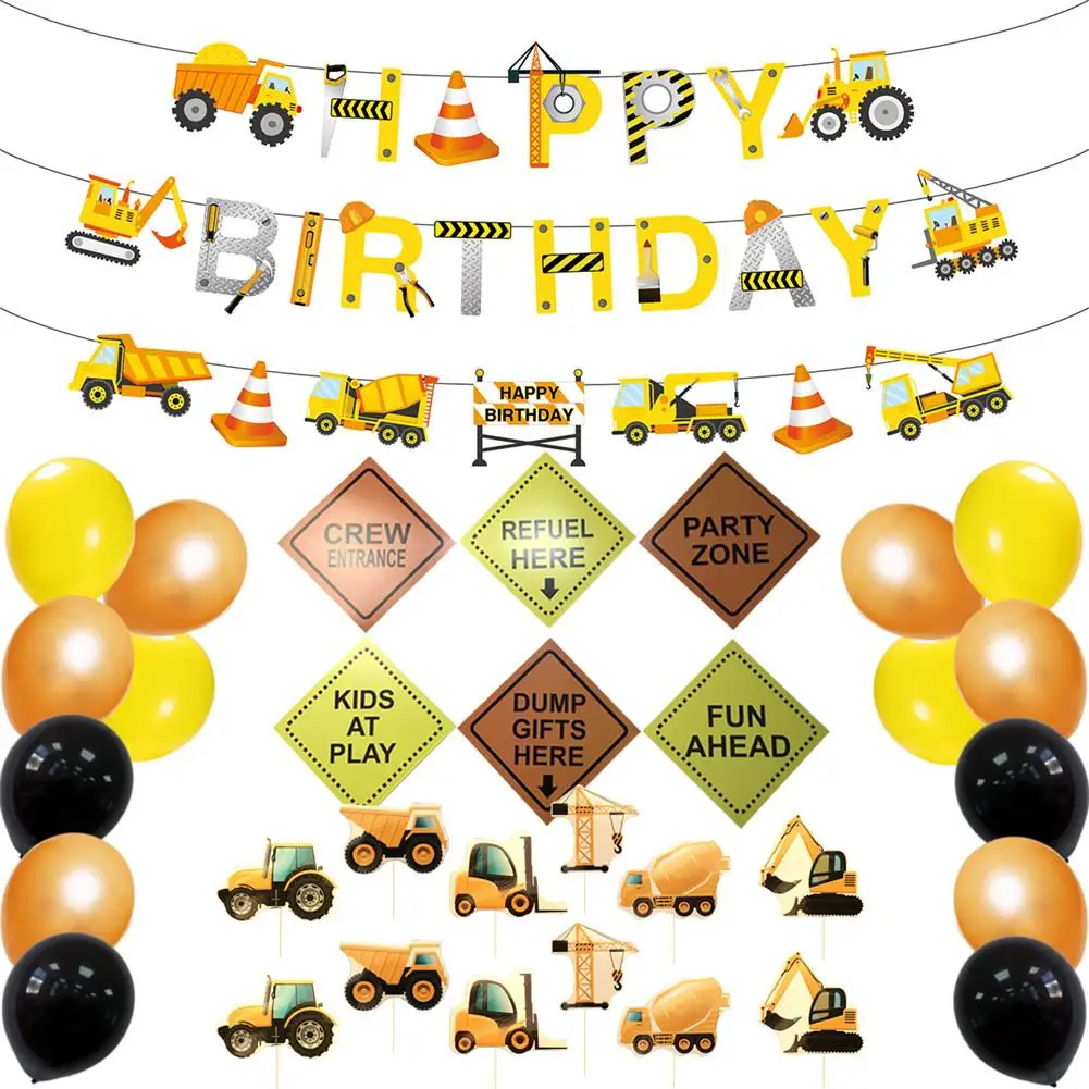 

Kids Construction Birthday Party Supplies Dump Truck Party Decorations Kits Set For Kids Construction Themed Party Decorations