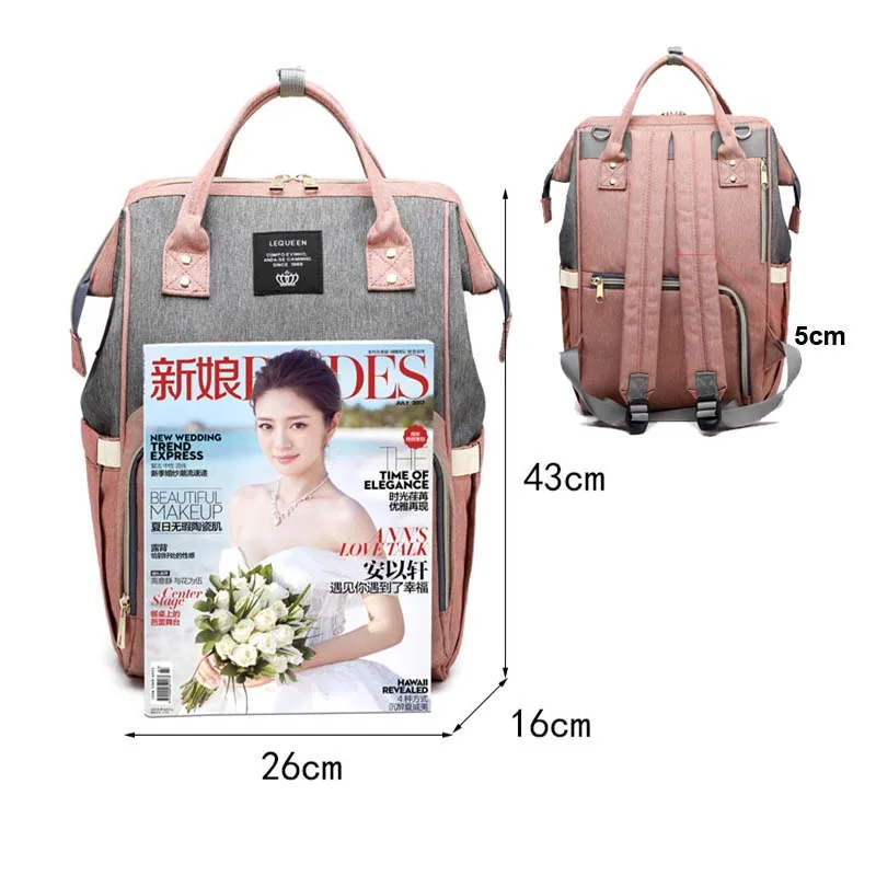 LEQUEEN сумки для подгузников большой емкости USB для мам сумка для подгузников для мам Детский рюкзак для путешествий сумка для кормящих мам сумки для ухода за ребенком
