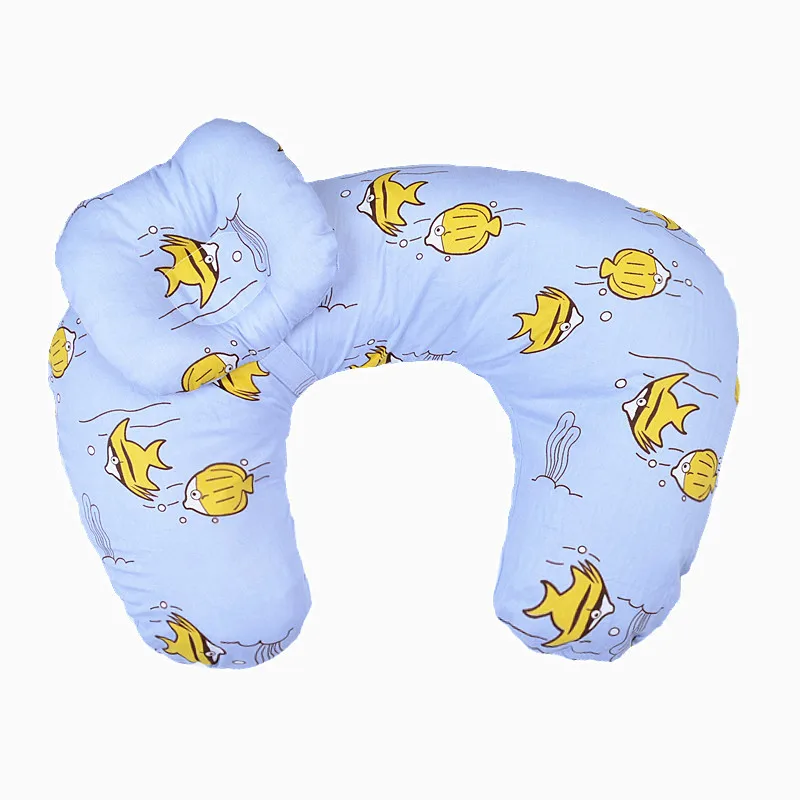 Детские подушки для мам, для беременных, для новорожденных, u-образный позиционер, подушка для грудного вскармливания, хлопковая Подушка для кормления - Цвет: Серебристый