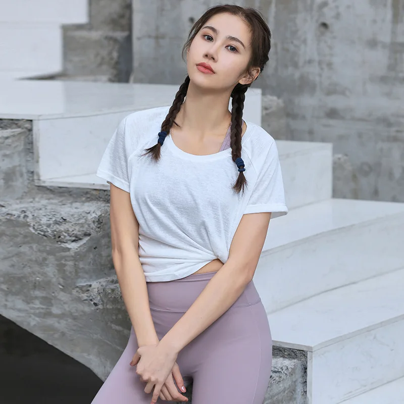 

Running Shirt Gym Clothes Tank Top Workout Sexy Mesh Yoga Shirt Quick Dry Sport Fitness Female Thin Breathable T-Shirt Sportwear