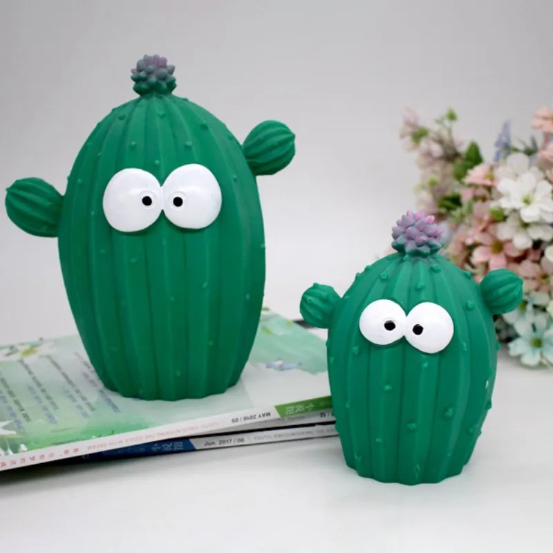 Cartoon Cactus Piggy Bank Counter Coin for Money Saving Box