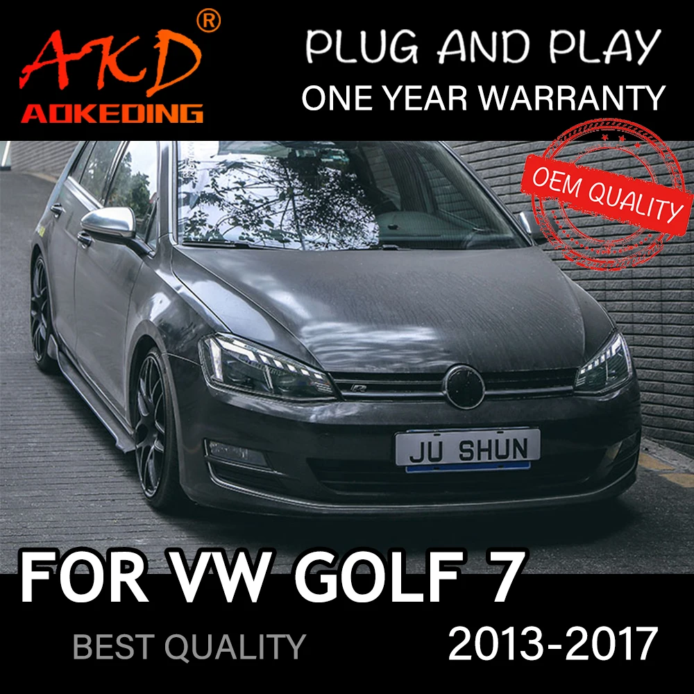 Lumière de sauna pour VW Golf 7 MK7 2013-2017, accessoires de voiture LED  DRL Hella 5 SG, lentille Hid H7 Golf 7.5 R LINE - AliExpress