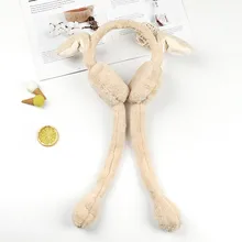 Модные женские зимние теплые наушники, милые плюшевые наушники с кроликом, однотонные цветные наушники, мягкие удобные для подарков