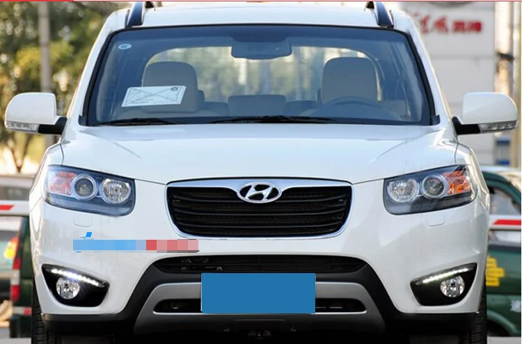 Для hyundai Santa Fe SantaFe 2010 2011 2012 дневные ходовые огни DRL светодиодный противотуманный фонарь с желтым поворотным сигналом